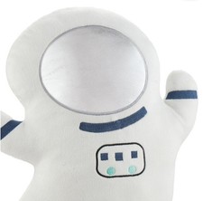 Parent's Choice Plush Toddler Pillow Astronaut Plush White w Blue Trim Sleep Toy