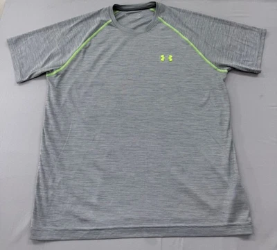 T-shirt de compression Under Armour L HeatGear pour hommes en gris - Photo 1/4