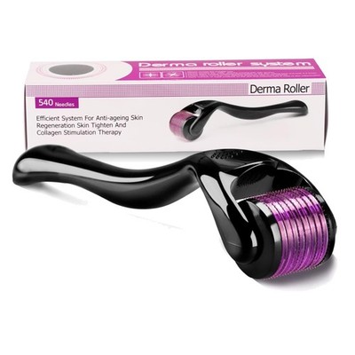 Derma-Roller 025 mm Nadeln Titan Gesicht Haarregeneration Hautpflege