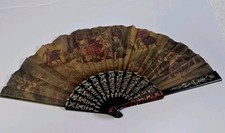 Vintage Fan 19th-century Spanish abanico styles,Flamenco dancers bullfighters