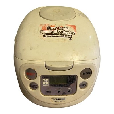   Zojirushi NS-WPC10 Rice Cooker Warmer 5.5 Cups - Tested/Works DAMAGED LID FL
