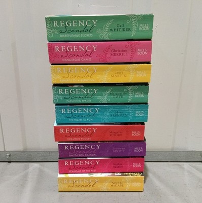 9x Mills and Boon Regency Scandal Paperback Book Lot