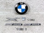2009 2010 JDM BMW X1 E84 SILVER CHROME EMBLEMS SET OEM