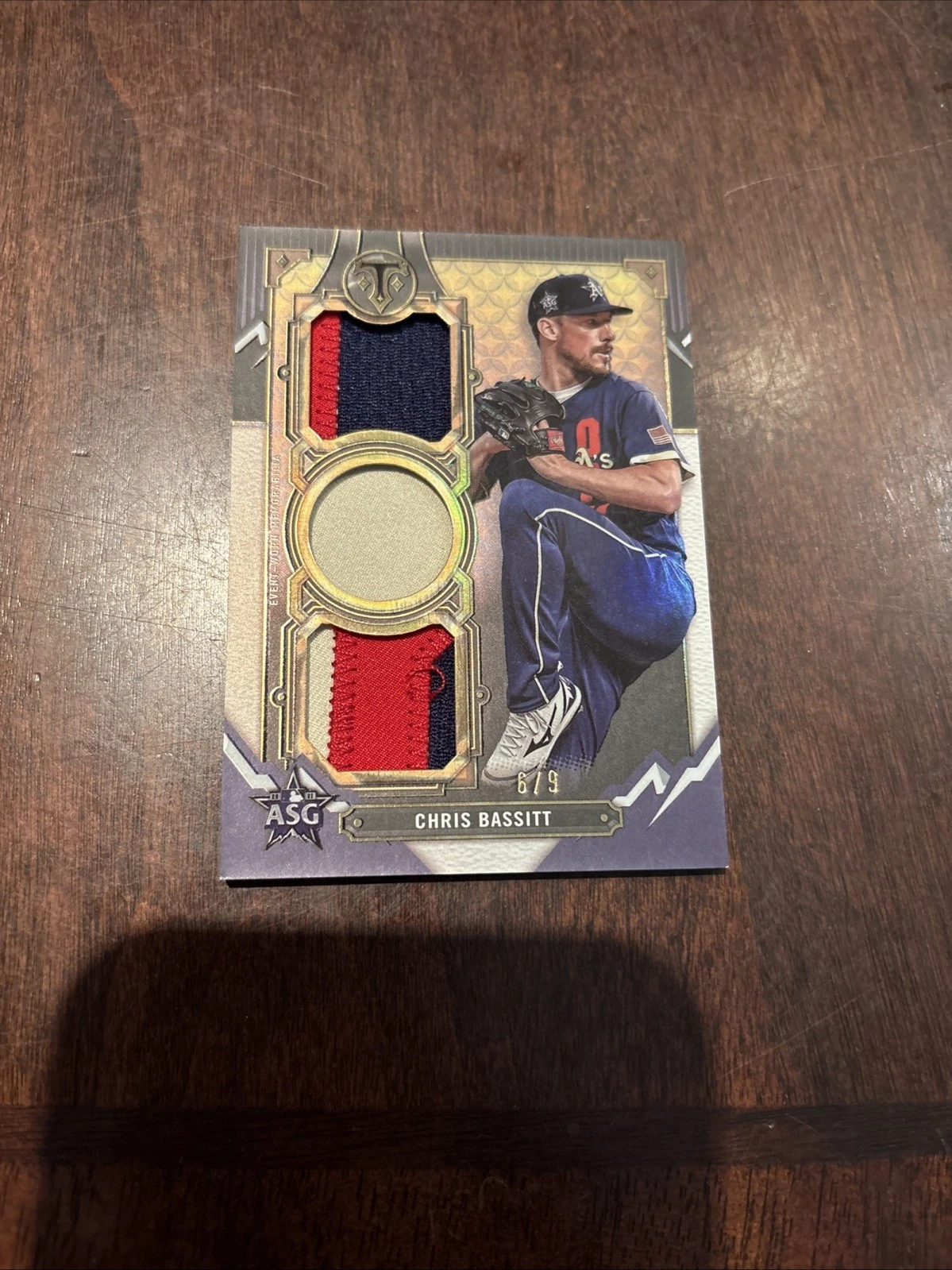 2022 Topps Triple Threads All-Star Patches Chris Bassitt 6/9 Triple Patch