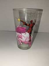 Marvel Comics Deadpool on Unicorn 16 oz Clear...