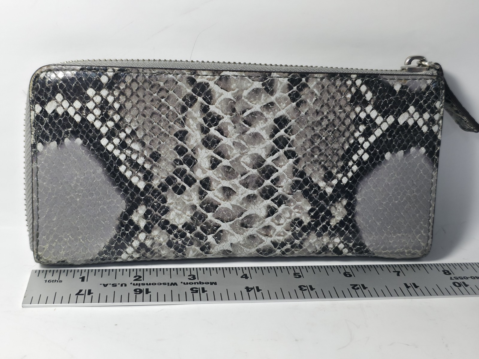 Coach Julia OP Art Embossed Python Print Zip Arou… - image 18