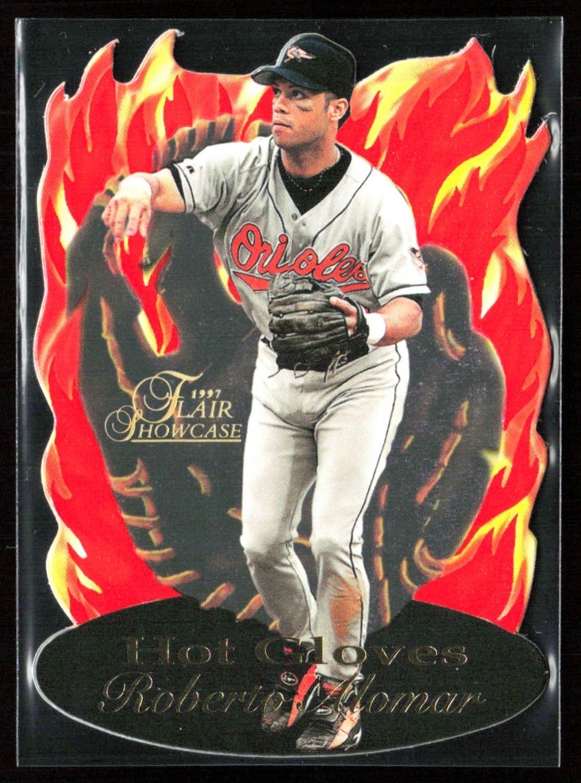 Roberto Alomar 1997 Flair Showcase Hot Gloves B #1 Baltimore Orioles