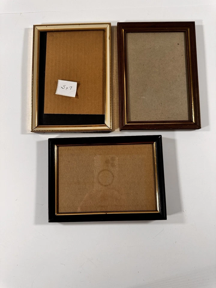 Vtg Picture Photo Frames Brass Gold Tone MCM Hinged Varies MIXED LOT 0f 10 - Image 4 of 4
