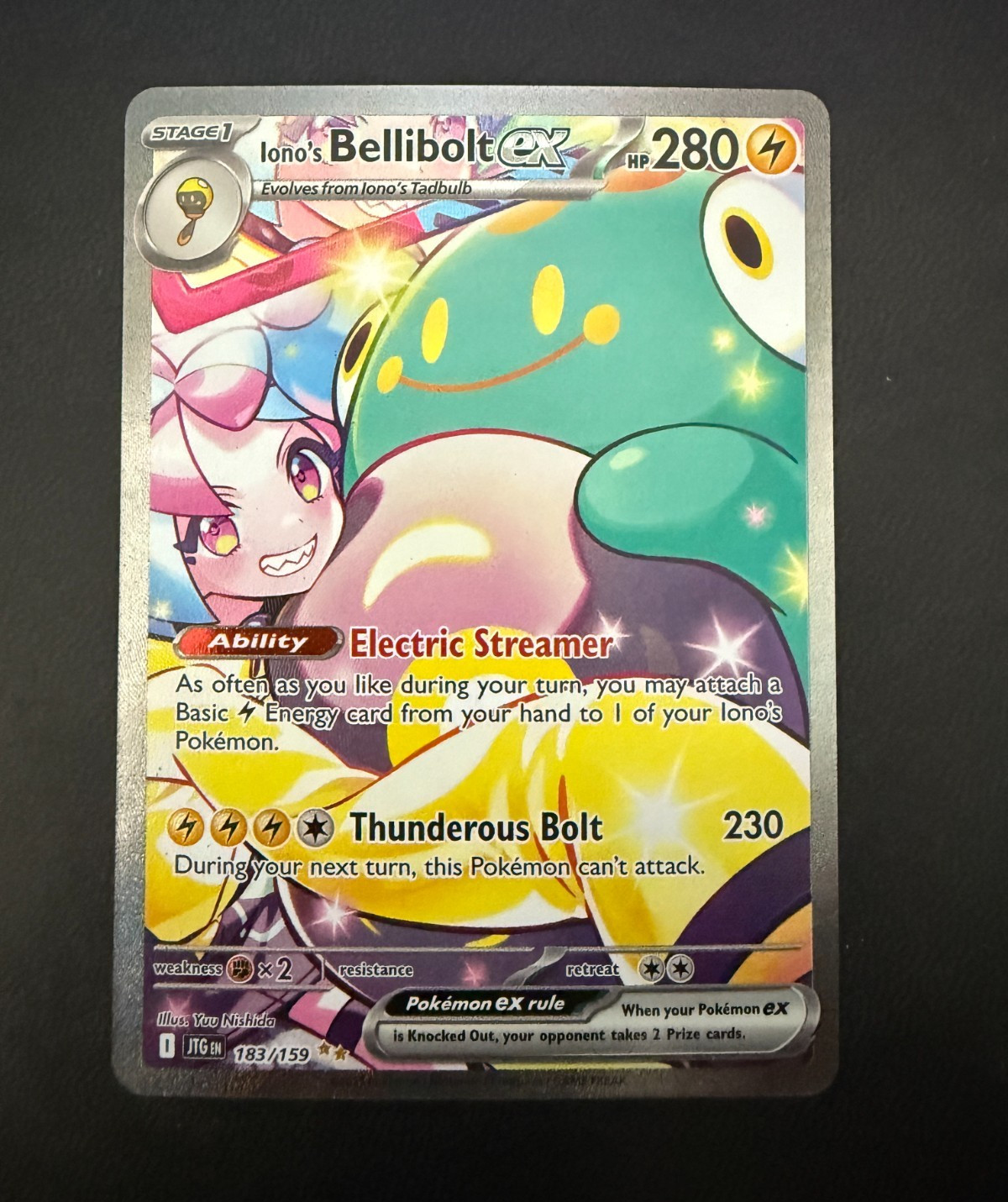 Iono's Bellibolt ex 183/159 Holo SIR Pokemon Journey Together NM