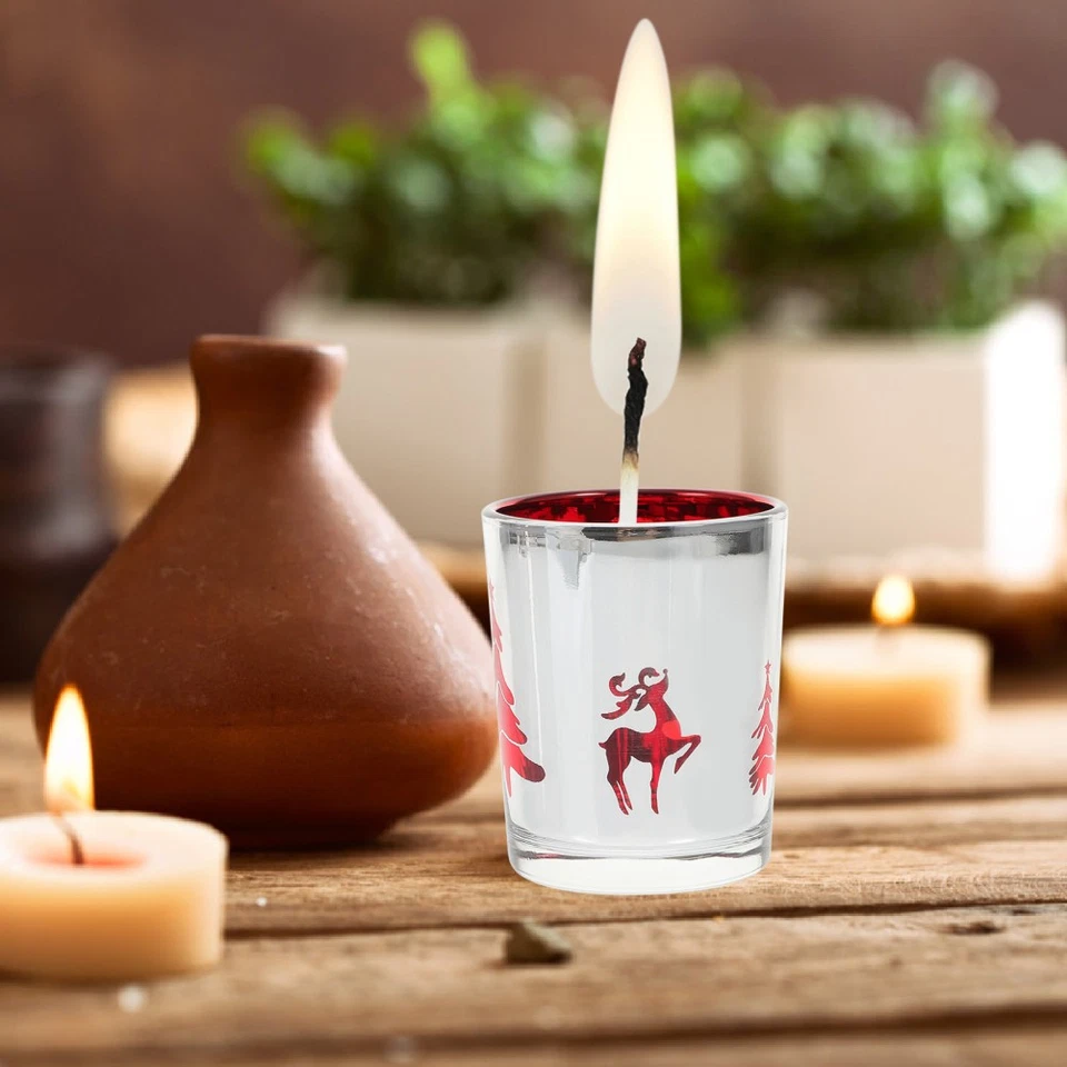 1 Set 2 Stück Weihnachtsfeier Dekore Aromatherapie Kerzenhalter Kerzenbecher - Bild 2 von 4