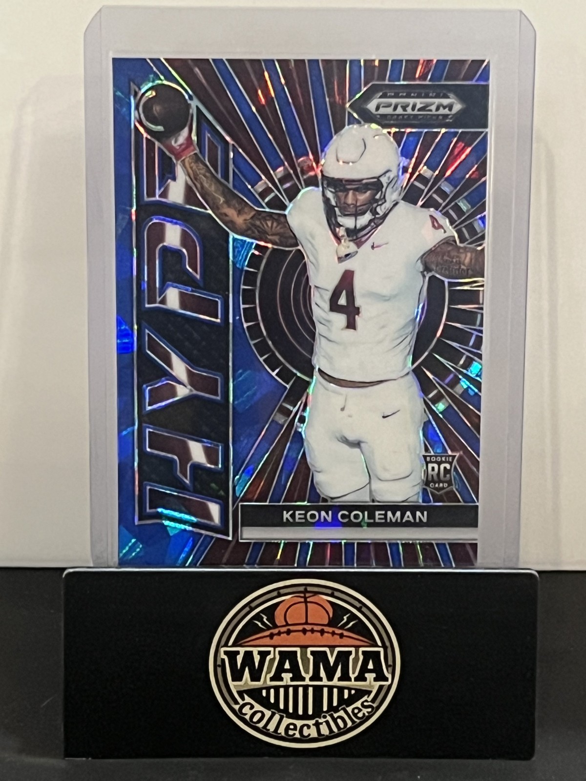 2024 Panini Prizm Draft Picks Keon Coleman Blue Ice /99 HYPE Insert