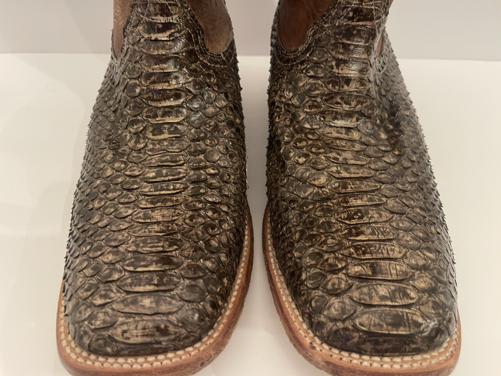 CODY JAMES EXOTIC PYTHON WESTERN BROAD SQUARE TOE… - image 4