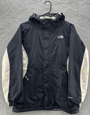 The North Face Girls XL 18 HyVent Waterproof Hooded Jacket Black  White Lined