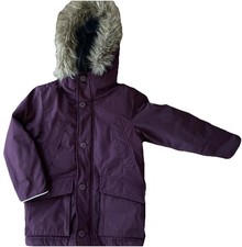 Gap Kids Down Jacket Winter Parka Hooded Fur   WARMEST  Maroon Small 6-7