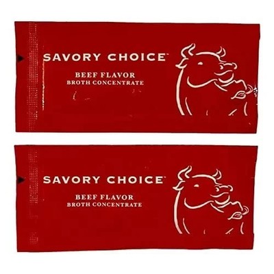 Savory Choice Reduced Sodium Beef Broth 50 Packs 9.6g ( Free Shipping)