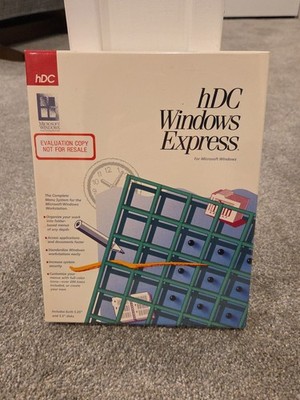Vtg Sealed 90's hDC Microsoft Windows Express 5.25'' & 3.5'' Disks Evaluation Copy
