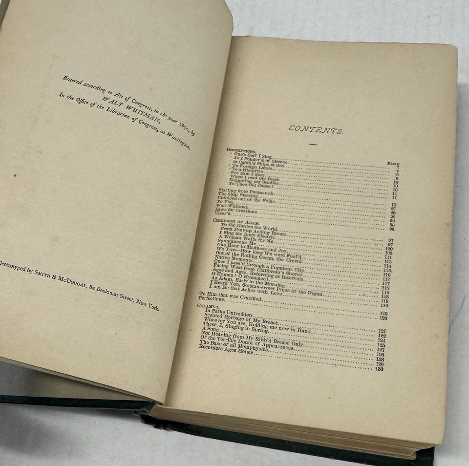 WALT WHITMAN: LEAVES OF GRASS Washington, D. C. Edition (1872) Passage India - Image 4 of 4
