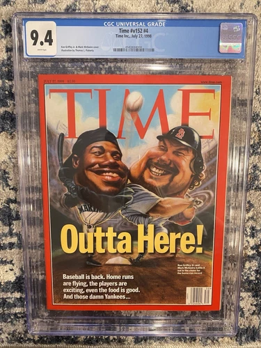 Ken Griffey Jr & Mark McGwire Time Magazine CGC 9.4 Newsstand 7/27/1998