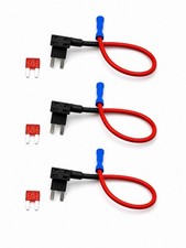 3X Mini ATM APM Add-A-Circuit Fuse Tap Adapter Holder w/ 10A Mini Fuse