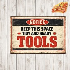 Man Cave Vintage Bar Decor Funny Garage Tin Metal Sign 12x8 Inch