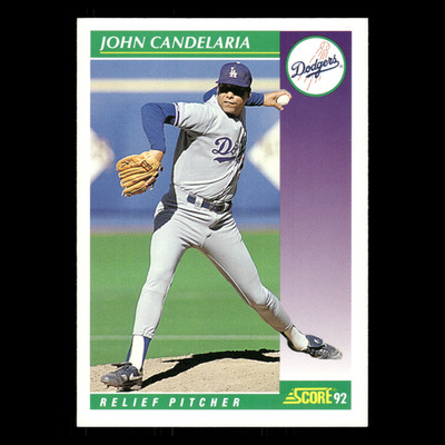John Candelaria #350 1992 Score Los Angeles Dodgers Baseball Card MLB
