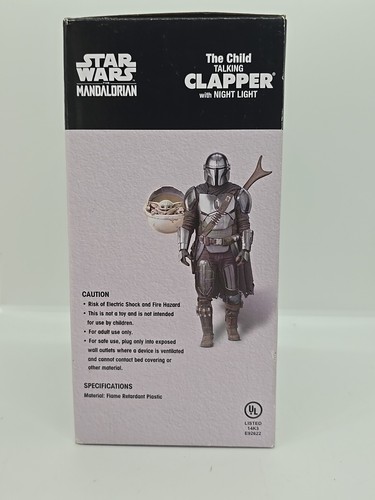 Star Wars The Mandalorian Baby Yoda The Child Talking Clapper w/Night Light NEW - Picture 3 of 6