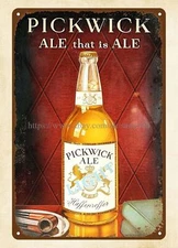 best place to outdoor home decor Pickwick LIGHT Ale metal tin sign