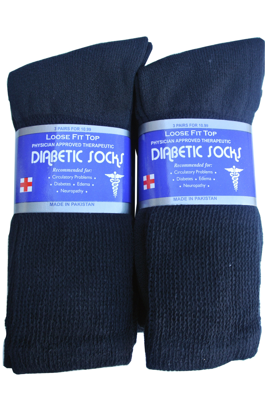 3, 6, or 12 Pairs Diabetic CREW circulatory Socks Health Men’s Cotton All Sizes