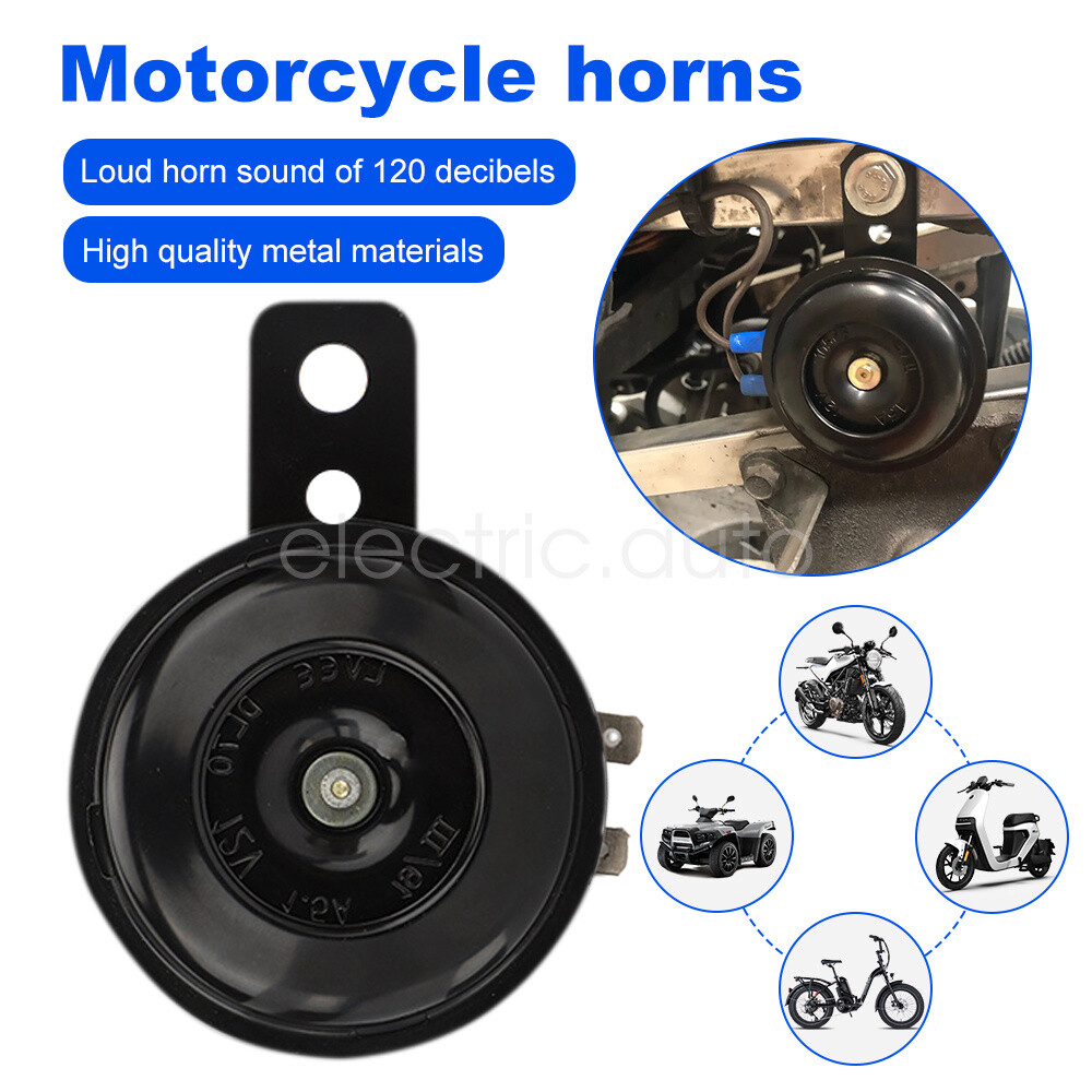 Loud Motorcycle Horn Universal Waterproof 48V Scooter ATV Electric Bike Car