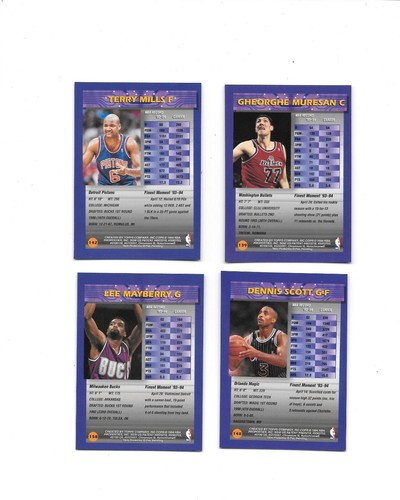 Lote de 16 cartas coleccionables de baloncesto NBA Topps Finest 1994-95 - Imagen 8 de 8