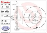 2X Brembo 09.C982.23 Bremsscheibe FüR Land Rover