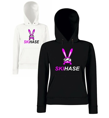 SKIHASE APRES SKI HÄSSCHEN KAPUZENSWAT SWEATSHIRT HOODIE SPRÜCHESWEAT FUN SHIRT