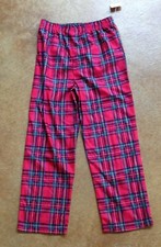 New Family PJs Kids Red Plaid Pajama Pants, XS 4/5 