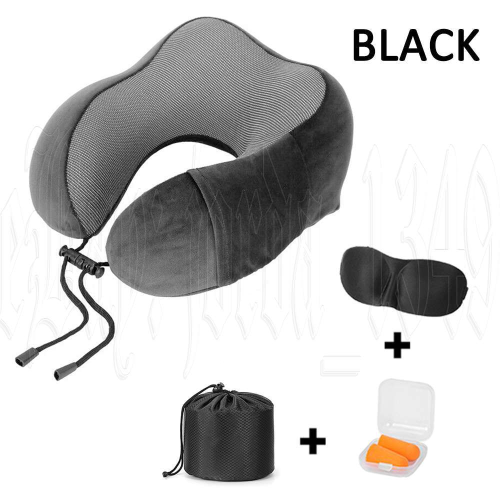 Memory Foam Ushaped Travel Pillow Neck Support Rebound Pad Sleeping