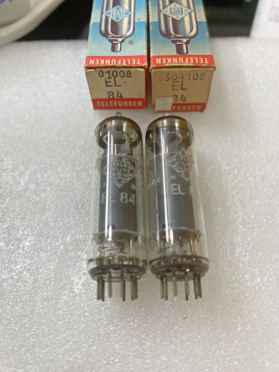 Paire De Tubes EL84 / 6BQ5 Telefunken Vintage Allemagne 1961 - Appairés Et Testés