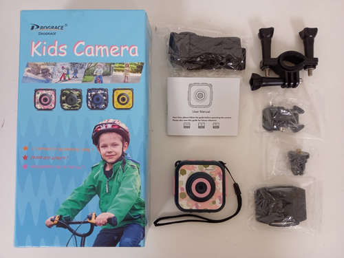 Drograce Kids Camera Pink Camo Design Action Camera Boxed Untested - Picture 8 of 8