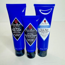 Jack Black Men's 3pc Cleanser for Hair Body, Body Lotion,  Facial Cleanser Mini