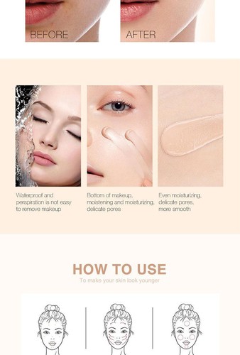 Liquid Foundation - Natural Flaw Coverage, No Powder, Conceals Blemishes - Picture 15 of 26