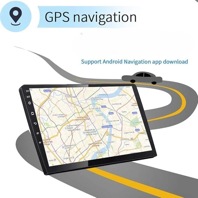 AUTORADIO 2 DIN 10 POLLICI ANDROID BLUETOOTH GPS 4GB DI RAM+64GB CON RETROCAMERA - Immagine 4 di 4