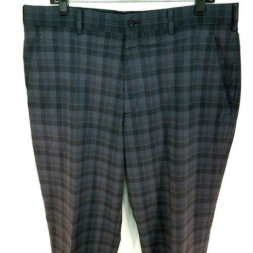 NIKE Fit Dry Golf Pants Black Gray Plaid 269417-010 Grip Band Men's 36/30 $85 - Picture 4 of 8