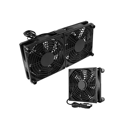120mm 5V USB Powered PC Router Dual Cooling Fans w/Speed Controller High Fan AU - Picture 2 of 17