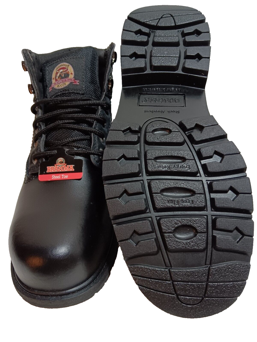 BRAHMA Men's Wide Width Steel Toe Oil /slip Resistant Work BOOTS
