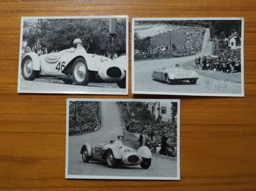 3 original Fotos - Sachsenring - Kurt Wagner Signatur Harry Merkel Porsche 1954
