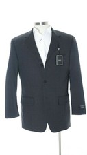 Alfani Classic Fit Charcoal Pinstriped Wool Blend 3 Button Sportcoat Blazer 40R