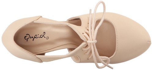 Qupid Women's Sandal's TRENCH-233 Heel Dress Pump Nude Size 6 US - Picture 5 of 8