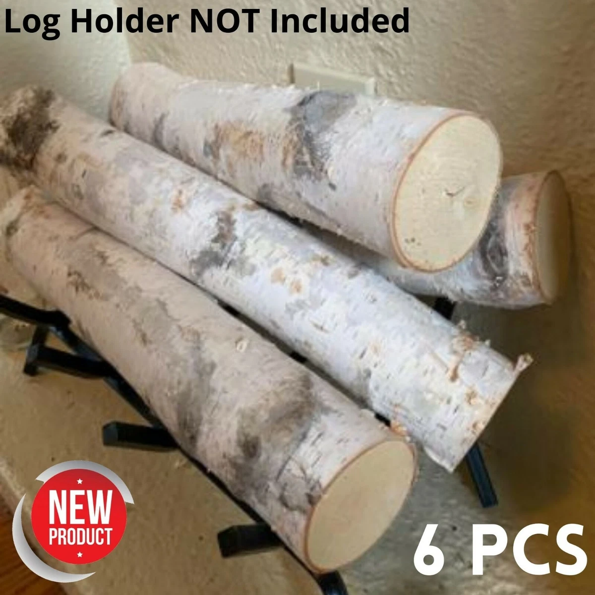 White Birch Logs for Summer Fireplace Basket Rustic Home Living Room Decor  Wood | eBay