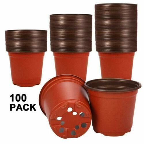 10/100Pack Plastic Plant Flower Pots Nursery Seedlings Pot Plant For Home Garden - Picture 16 of 17