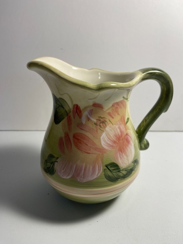 Certified International Cottage Rose Pamela Gladding creamer ~ mini pitcher vase