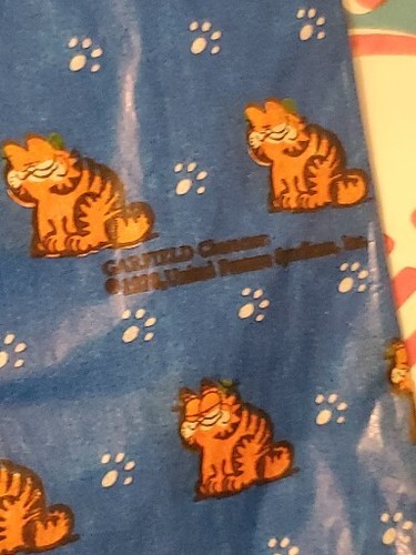 Vintage 1978 Garfield Toy Sack for Large Gifts & Sealed 1978 Gift Wrapping Plus1 - Picture 11 of 11