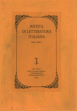 Rivista di letteratura italiana 2004,XXII,I - AA.VV [2004]